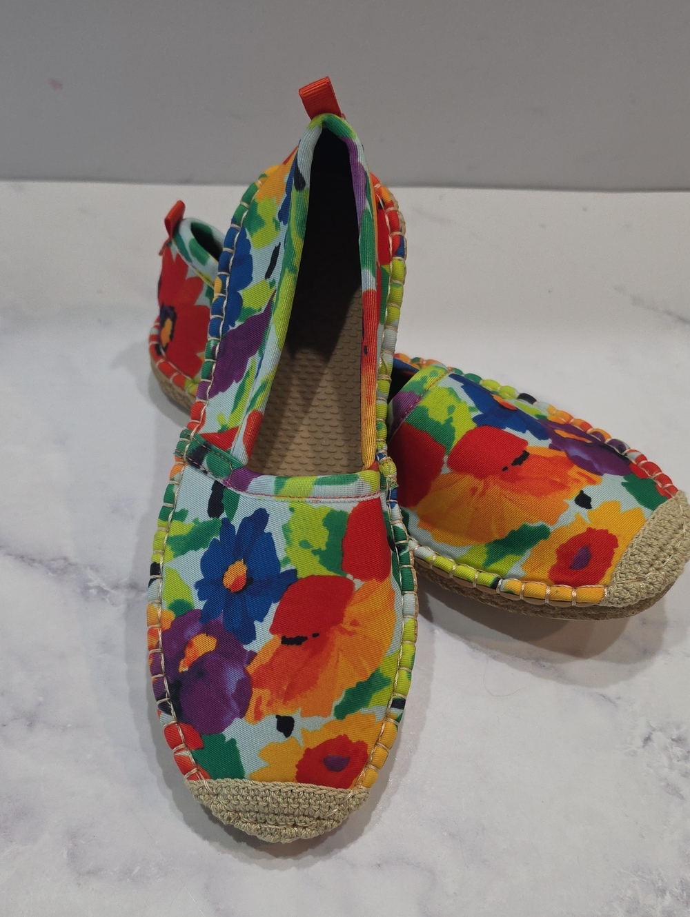 Sea Star  Beachwear Colorful Floral Espadrille Flats - Women's Multi